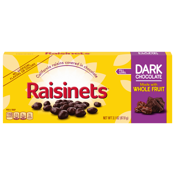 Raisinets Dark Chocolate Candy Covered Raisins Movie Theater Box