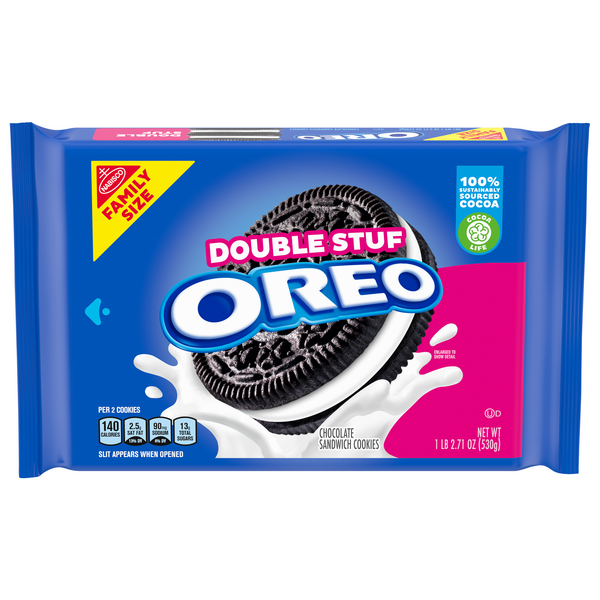 Save on OREO Chocolate Sandwich Cookies Double Stuf Family Size Order