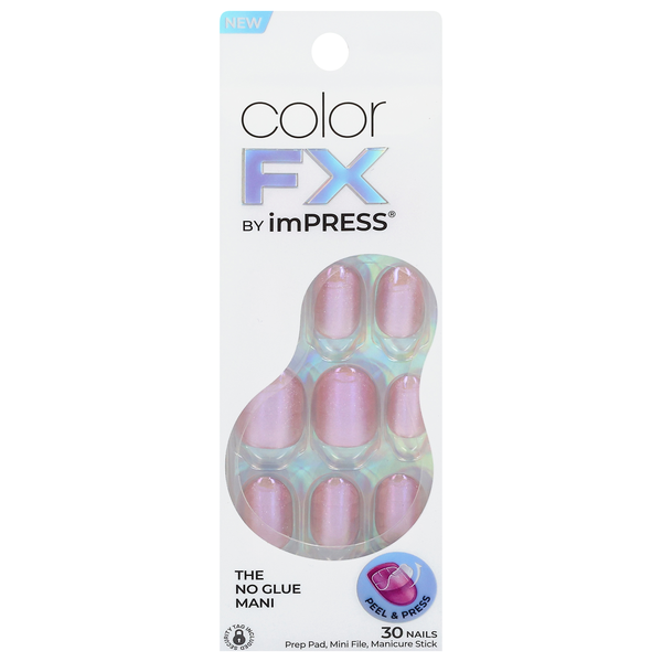 imPRESS Color FX No Glue Mani Press-On Nails Short Length Starry