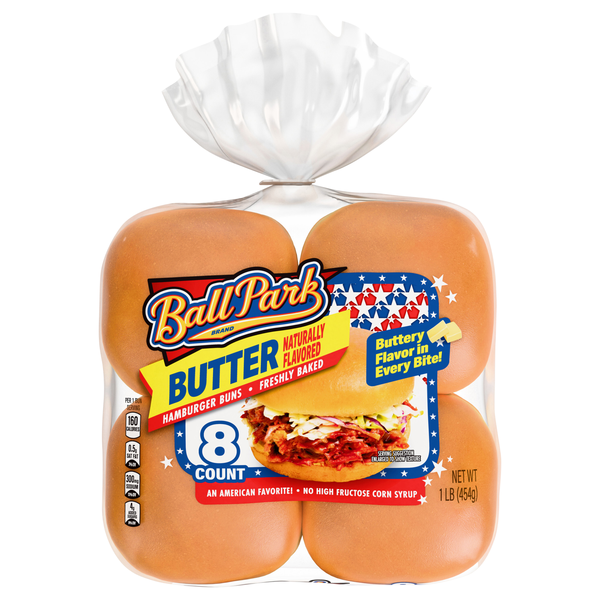 Ball Park Butter Burger Buns - 8 ct