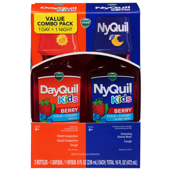 Save on Vicks NyQuil/Day Quil Kids Cold & Cough + Runny Nose Berry