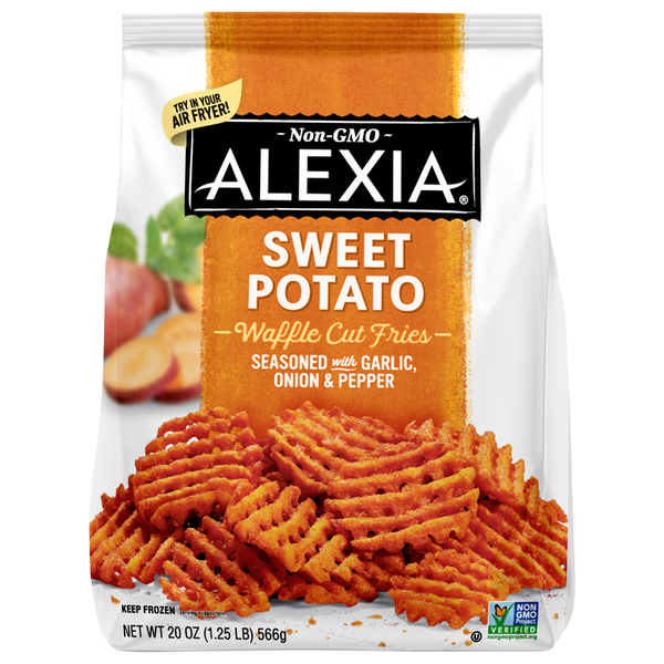Alexia Seasoned Sweet Potatoes Waffle Cut Fries Frozen