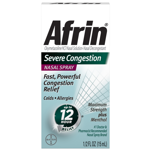 Afrin Severe Congestion Maximum Strength + Menthol Nasal Spray