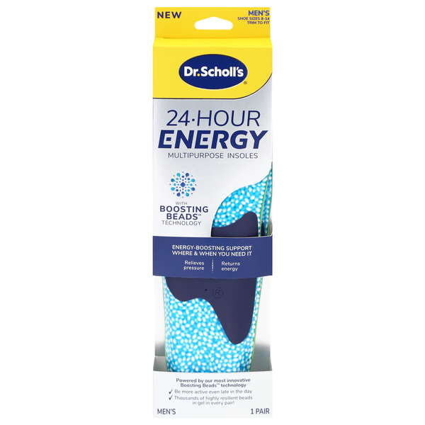 Dr. Scholl's Men's Hour Energy Multipurpose Insoles Size 8-14