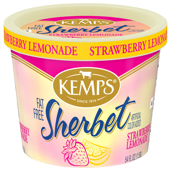 Kemps Fat Free Strawberry Lemonade Sherbet