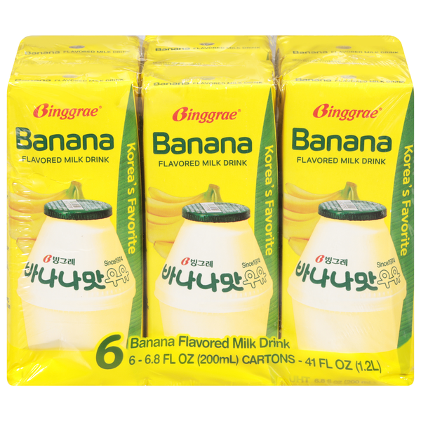 Binggrae Banana Flavored Milk Drink - 6 pk