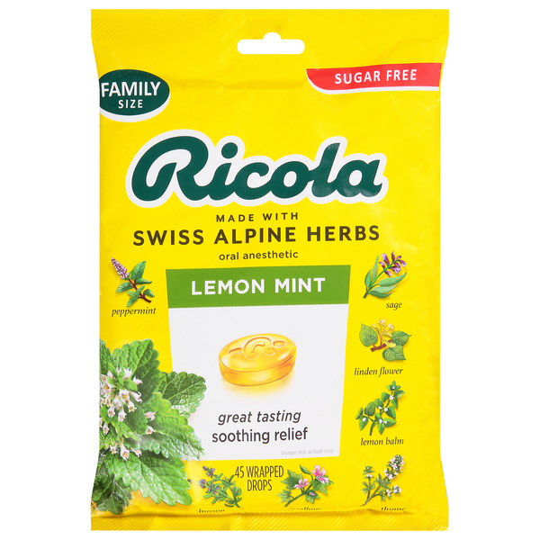 Save on Ricola Throat Drops Lemon Mint Sugar Free Family Pack Order