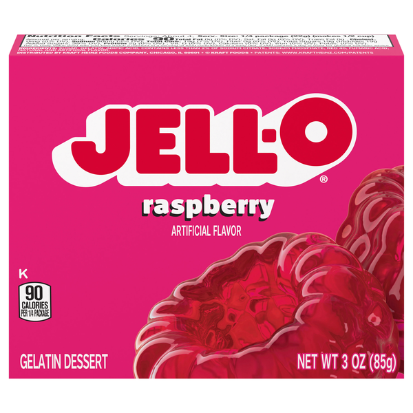 Jell-O Raspberry Flavored Gelatin Dessert Mix