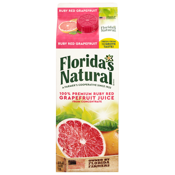 Florida's Natural 100% Premium Ruby Red Grapefruit Juice