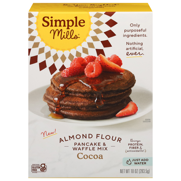 Save on Simple Mills Gluten Free Cocoa Almond Flour Pancake & Waffle
