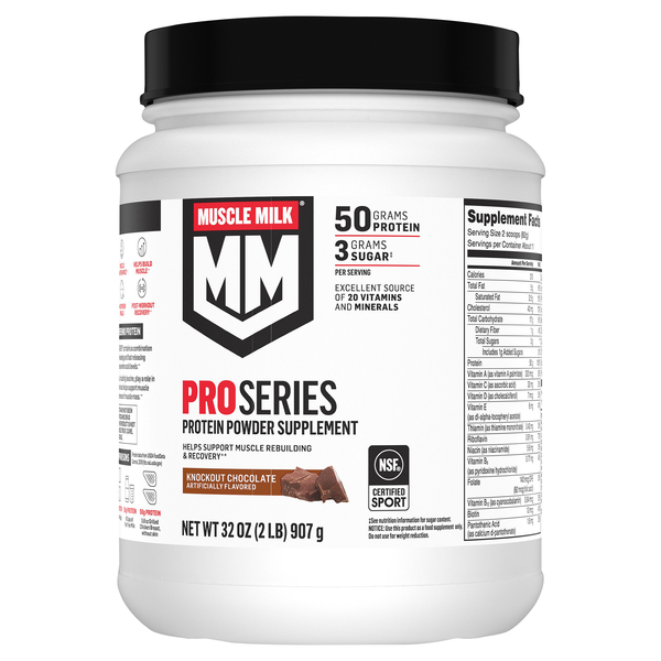 Muscle Milk PRO Series Knockout Chocolate 50g Protein Powder Supplement