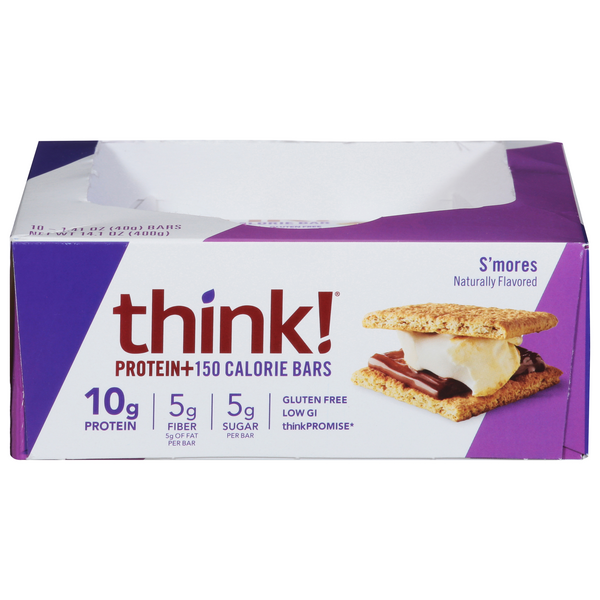 Save on think! Protein+ 150 Calorie Bars S'mores 10 ct Order Online Delivery Stop & Shop