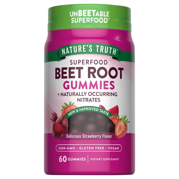 Nature's Truth Super Food Strawberry Flavor Beet Root Gummies
