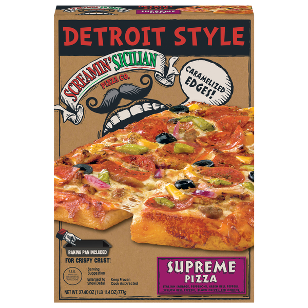 Screamin' Sicilian Detroit Style Supreme Pizza Frozen