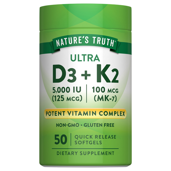Nature's Truth Ultra K-2 + D3 Quick Release Softgels