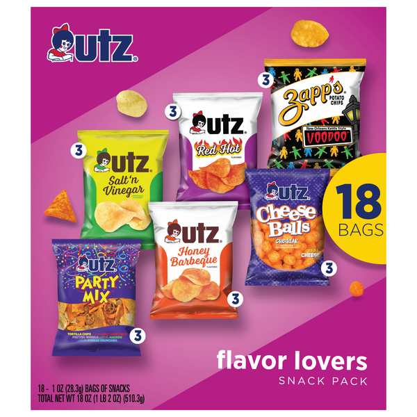Utz Flavor Lovers Variety Snack Pack - 18 ct