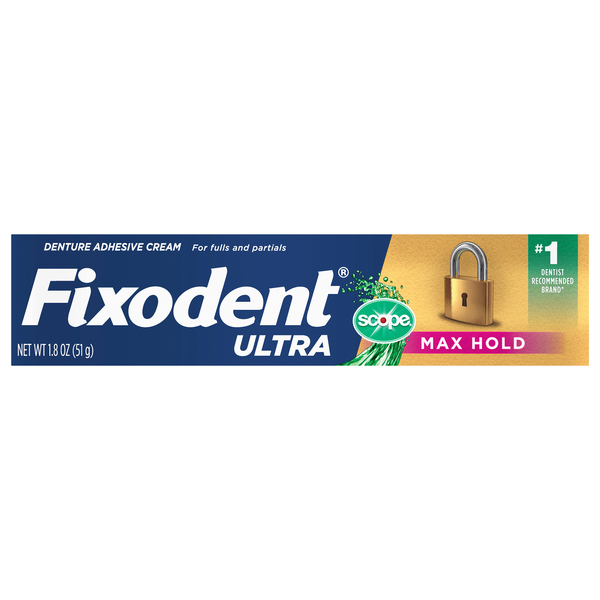 Fixodent Ultra Max Hold Scope Flavor Denture Adhesive Cream
