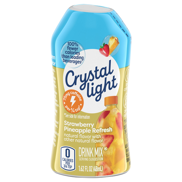 Crystal Light Liquid Water Enhancer Mix Caffeine Strawberry Pineapple