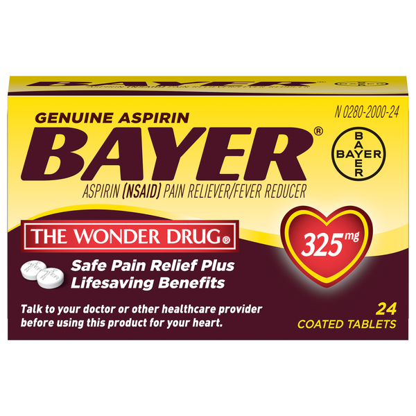 Save on Bayer Aspirin Pain Relief 325 mg Coated Tablets Order