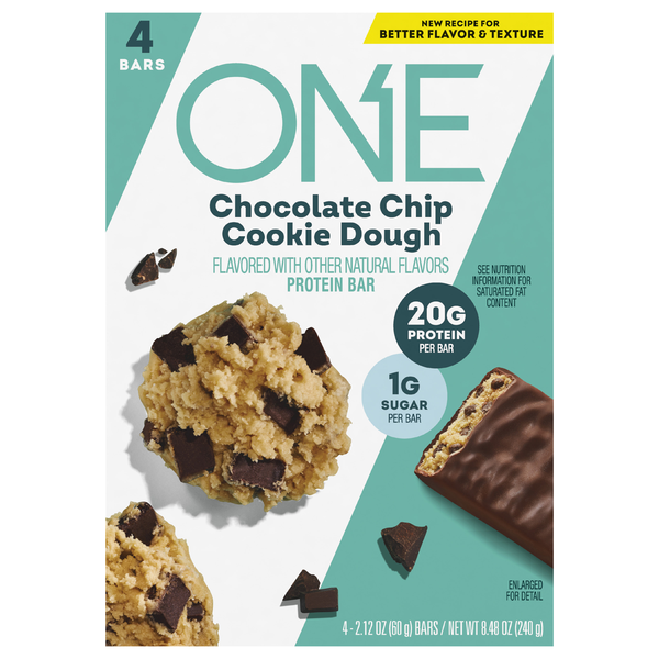 ONE Gluten Free Chocolate Chip Cookie Dough 20g Protein Bar - 4 ct