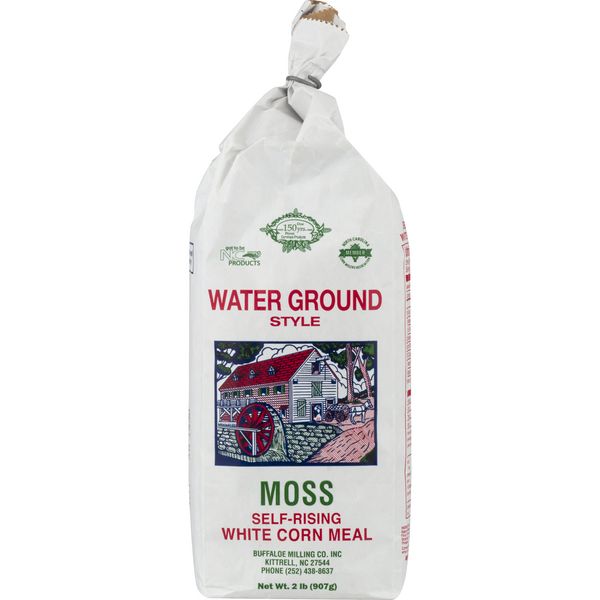 Buffaloe Milling Co. Water Ground Style Moss Self-Rising White Corn Meal