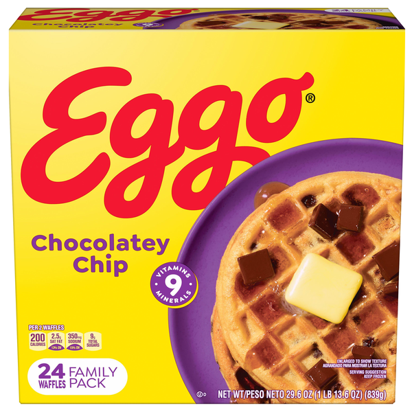 Eggo Chocolatey Chip Waffles Family Pack - 24 ct
