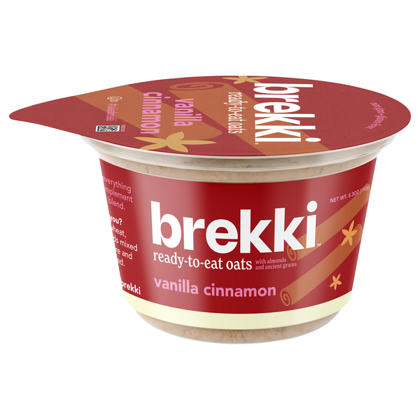 Brekki Dairy Free Vanilla Cinnamon Overnight Oats