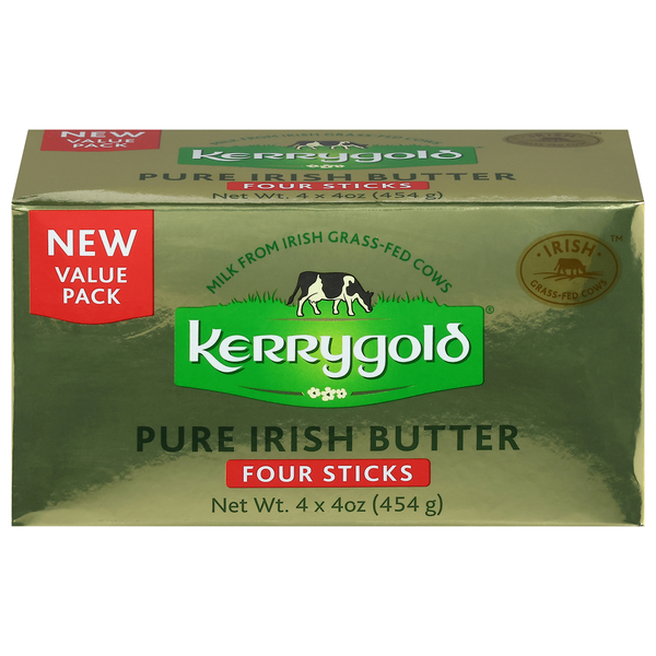 Kerrygold Imported Grass-fed Pure Irish Butter Sticks - 4 ct