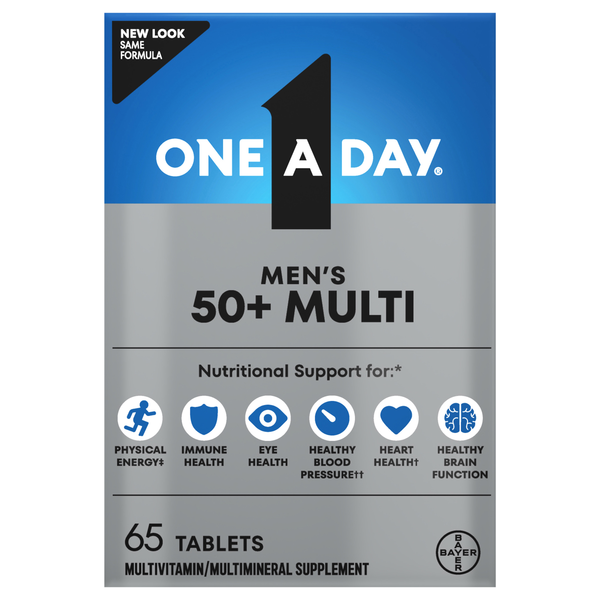 One A Day Men's 50+ Complete Multivitamin Tablets