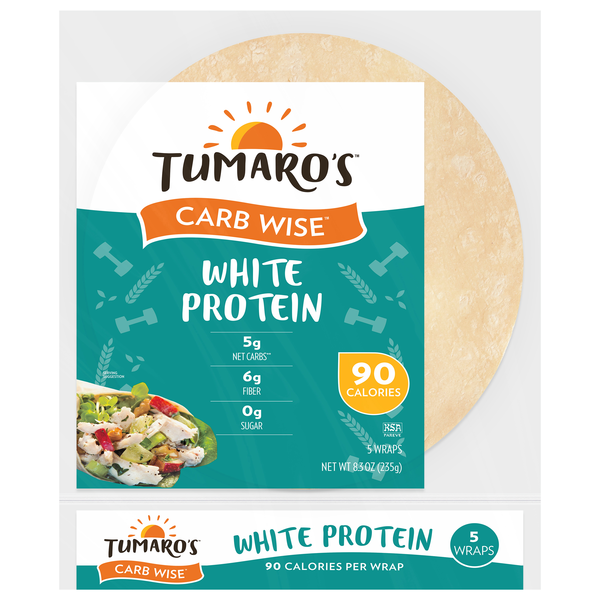 Tumaro's Carb Wise White Protein Wraps - 5 ct