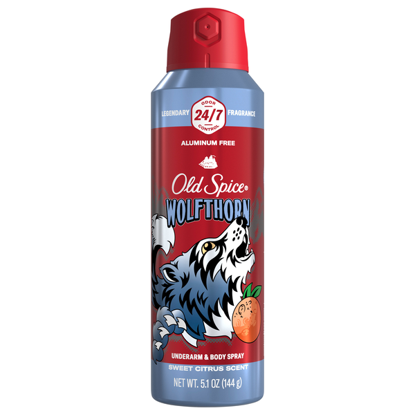 Old Spice Wolfthorn Aluminum Free Underarm & Body Spray