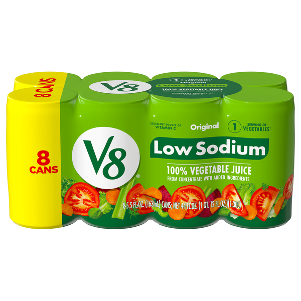 V8 Original Low Sodium 100% Vegetable Juice - 8 pk