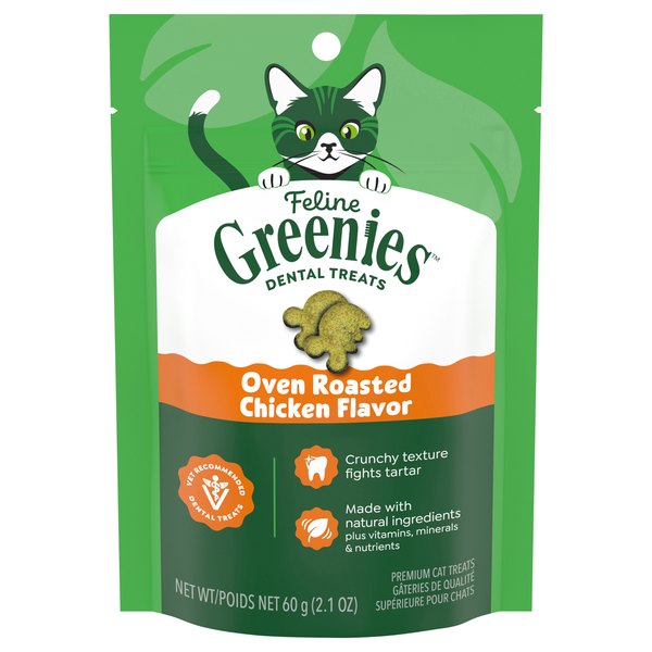 Feline GREENIES Oven Roasted Chicken Flavor Dental Cat Treats