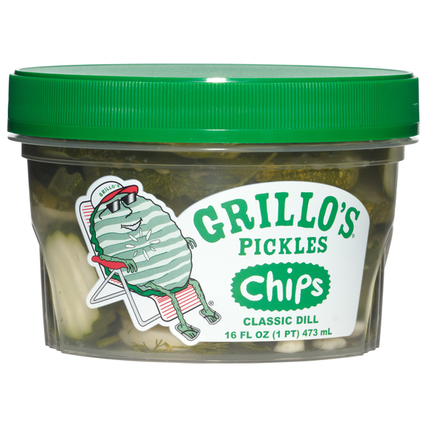 Grillo's Classic Dill Pickle Chips Fresh