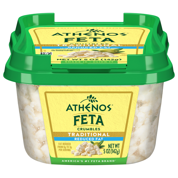 Athenos Traditional Reduced Fat Feta Cheese Crumbled
