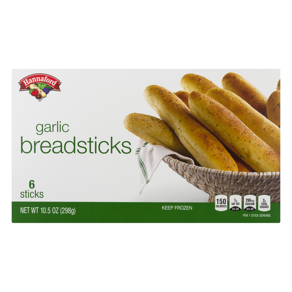 Hannaford Garlic Breadsticks Frozen - 6 ct