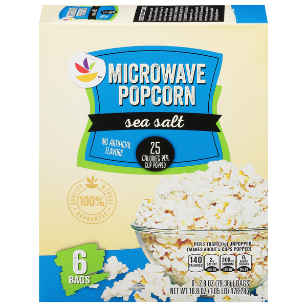 Save on Stop \u0026 Shop Sea Salt Microwave Popcorn Order Online Delivery | Stop  \u0026 Shop