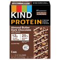 KIND Gluten Free Almond Butter Dark Choc Peanuts Plant Protein Bars 5ct