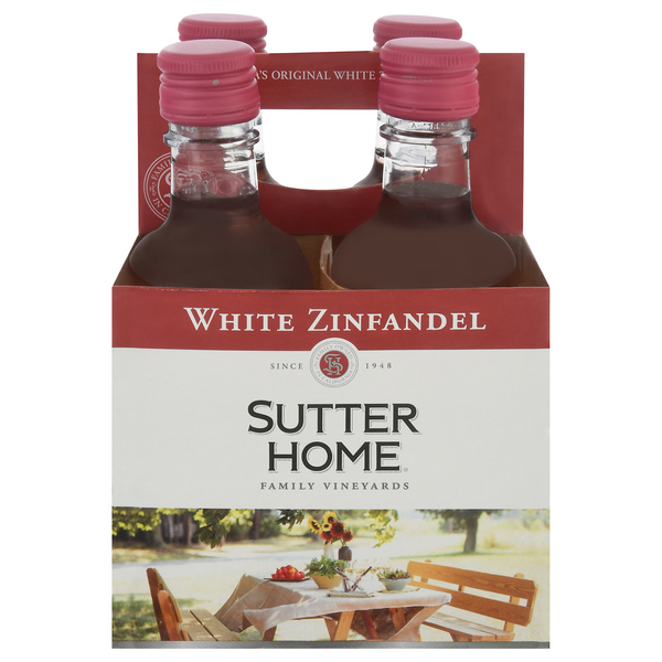 Sutter Home White Zinfandel Wine - 4 pk