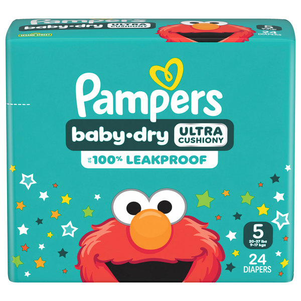 Pampers Baby Dry Size 5 Baby Diapers 27+ lb