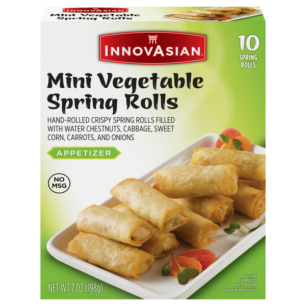 InnovAsian Mini Vegetable Spring Rolls - 10 ct Frozen