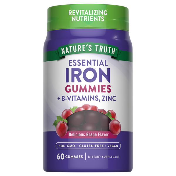 Nature's Truth Natural Grape Flavor Essential Iron Gummies