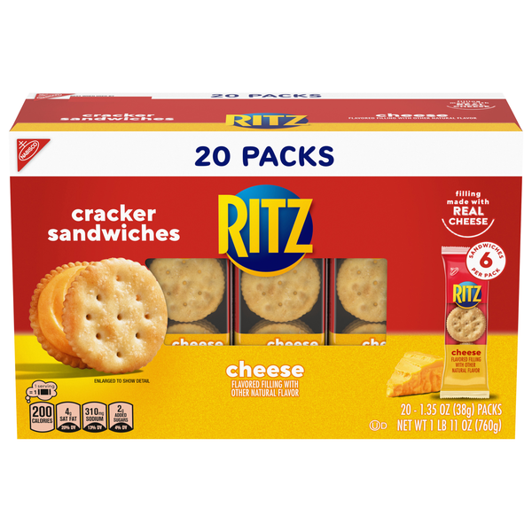 Nabisco Ritz Cheese Sandwich Crackers - 20 ct