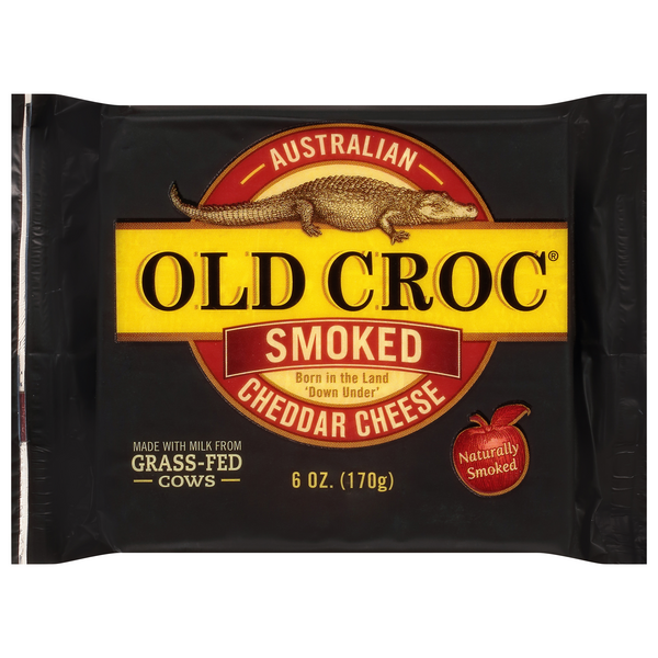 Save on Old Croc Australian Cheddar Cheese Sharp Smoked Chunk Grassfed