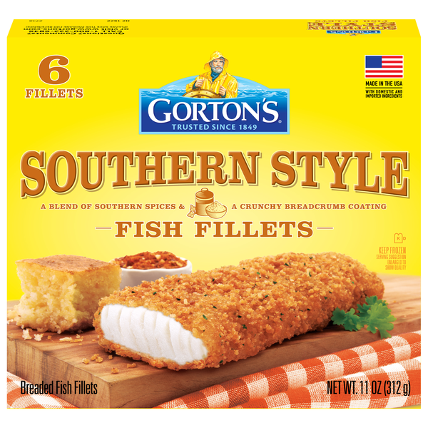 Gorton's Southern Style Breaded Fish Fillets - 6 ct Frozen