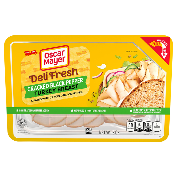 Oscar Mayer Deli Fresh Cracked Black Pepper Turkey Breast Sliced