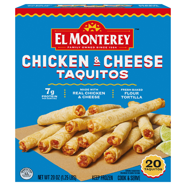 El Monterey Chicken & Cheese Taquitos - 20 ct Frozen