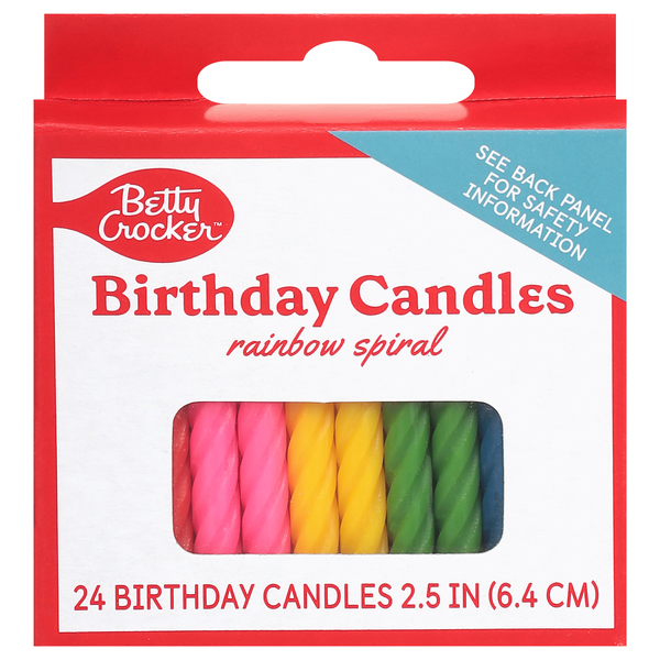 Betty Crocker Rainbow Spiral Birthday Candles