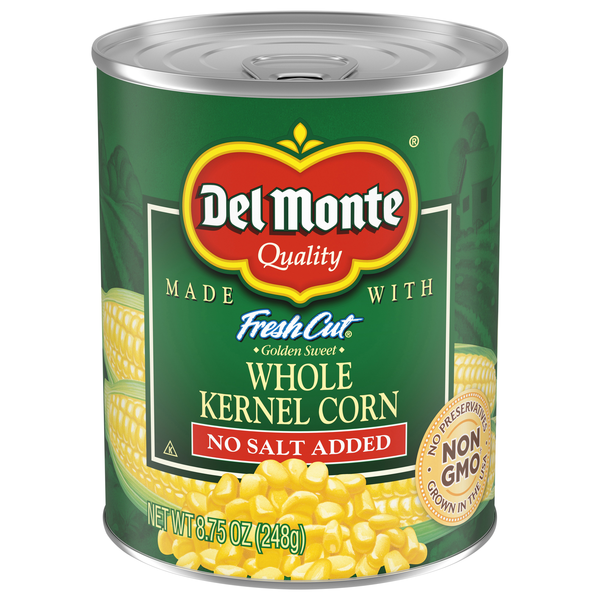Del Monte No Salt Added Golden Sweet Whole Kernel Corn