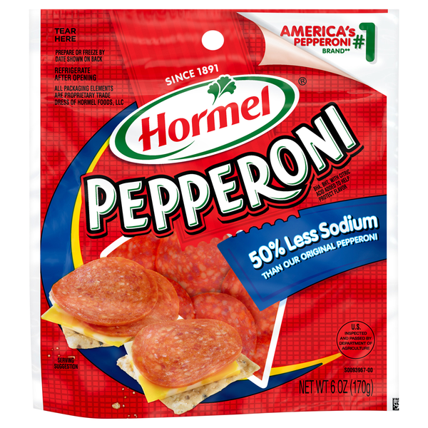 Hormel 50% Less Sodium Pepperoni Slices